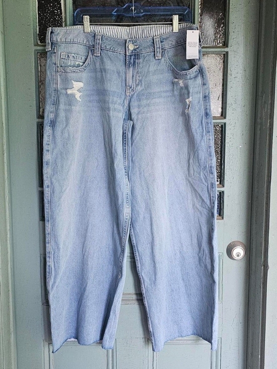 Hollister Denim - Hollister Super Baggy Wide Leg  Light Wash Blue Jeans